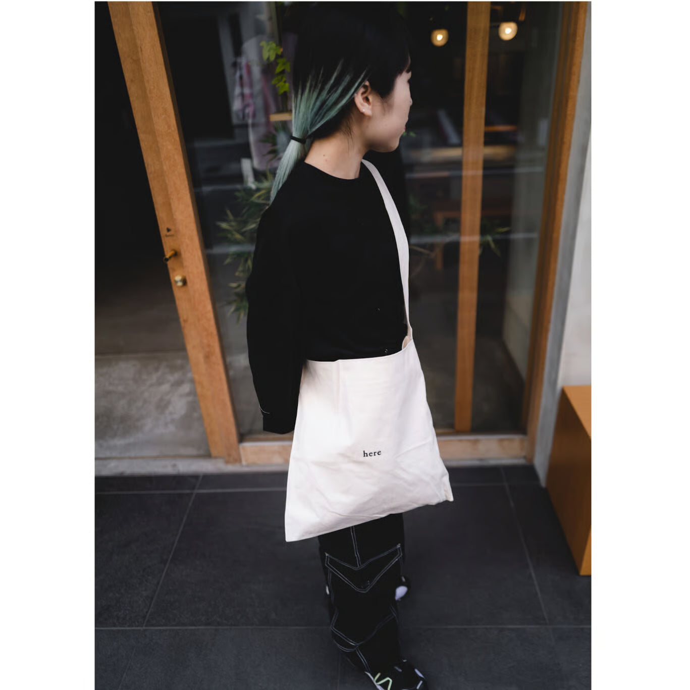 here Tote bag(Logo Embroidered)